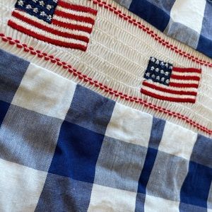Smocked American flag romper.